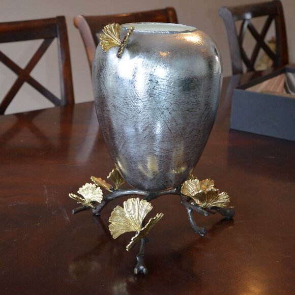 Michael Aram Butterfly Ginkgo Footed Vase - Picture 2 of 3